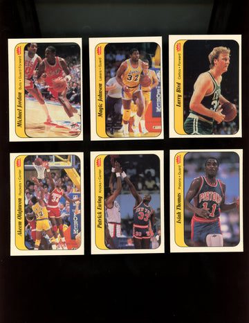 1986/87 Fleer Basketball Complete Sticker Set (11) NM/MT Jordan RC
