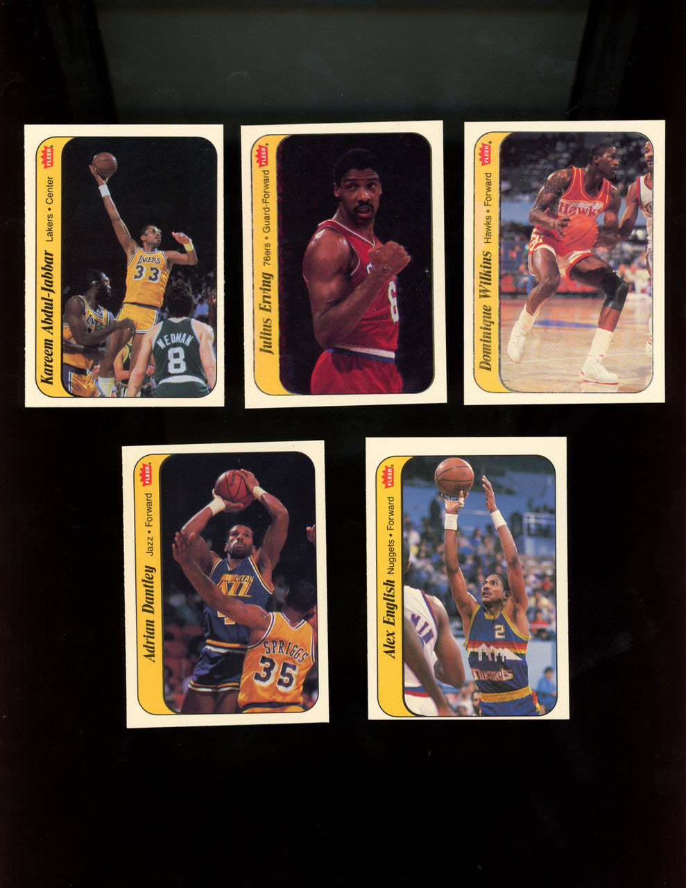 1986/87 Fleer Basketball Complete Sticker Set (11) NM/MT Jordan RC