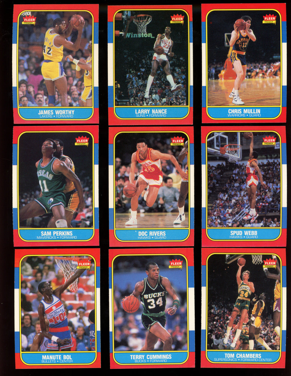 1986/87 Fleer Basketball Near Complete Set (118/132) NM/MT Sharp