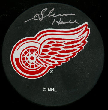 Glenn Hall Signed Autographed Puck Red Wings JSA AK60560