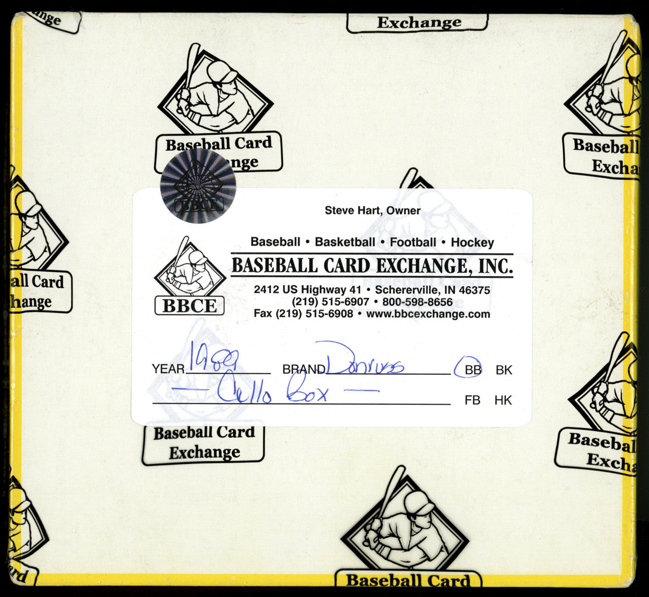 1989 Donruss Baseball Cello Box BBCE Wrapped and Sealed