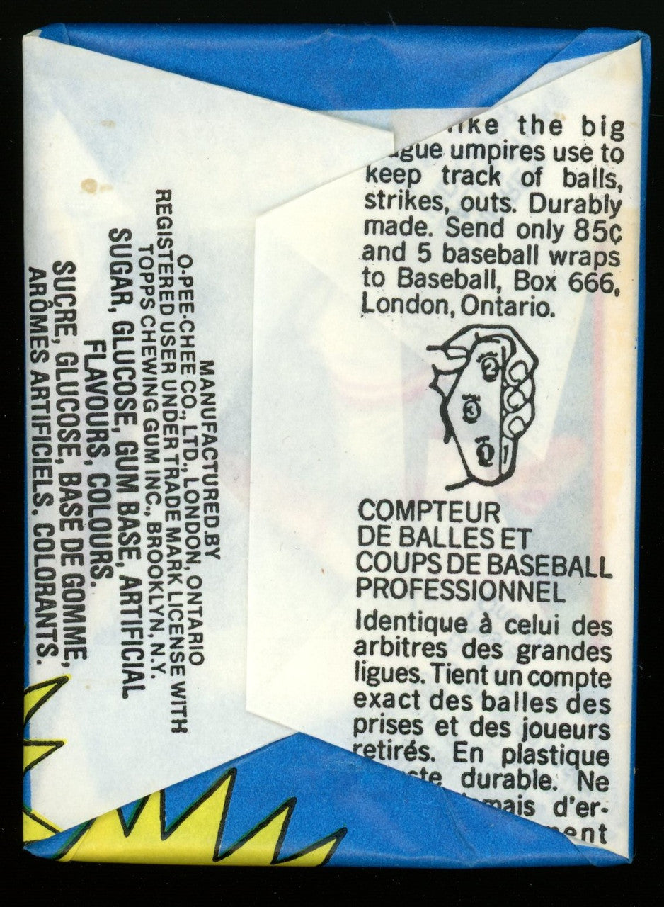 1980 O-Pee-Chee Baseball Wax Pack Sealed