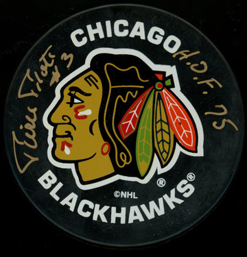 Pierre Pilotte Signed Autographed Puck JSA AK60548