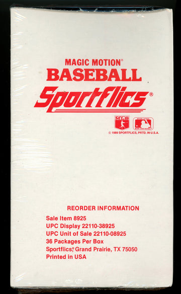 1989 Sportflics Magic Motion Baseball Box Factory Sealed