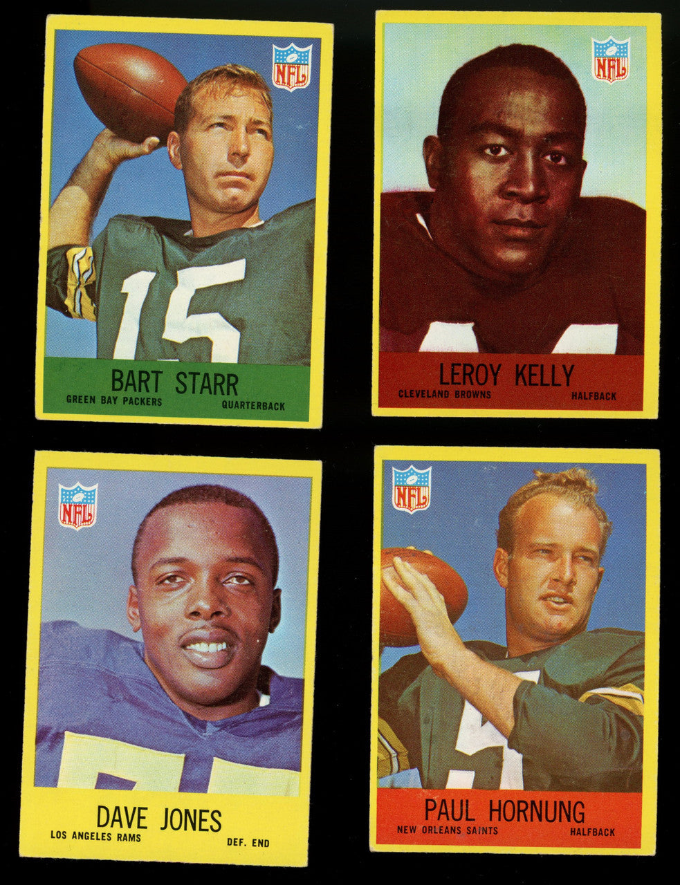1967 Philadelphia Football Lot of 72 Different w/ Stars EX Overall