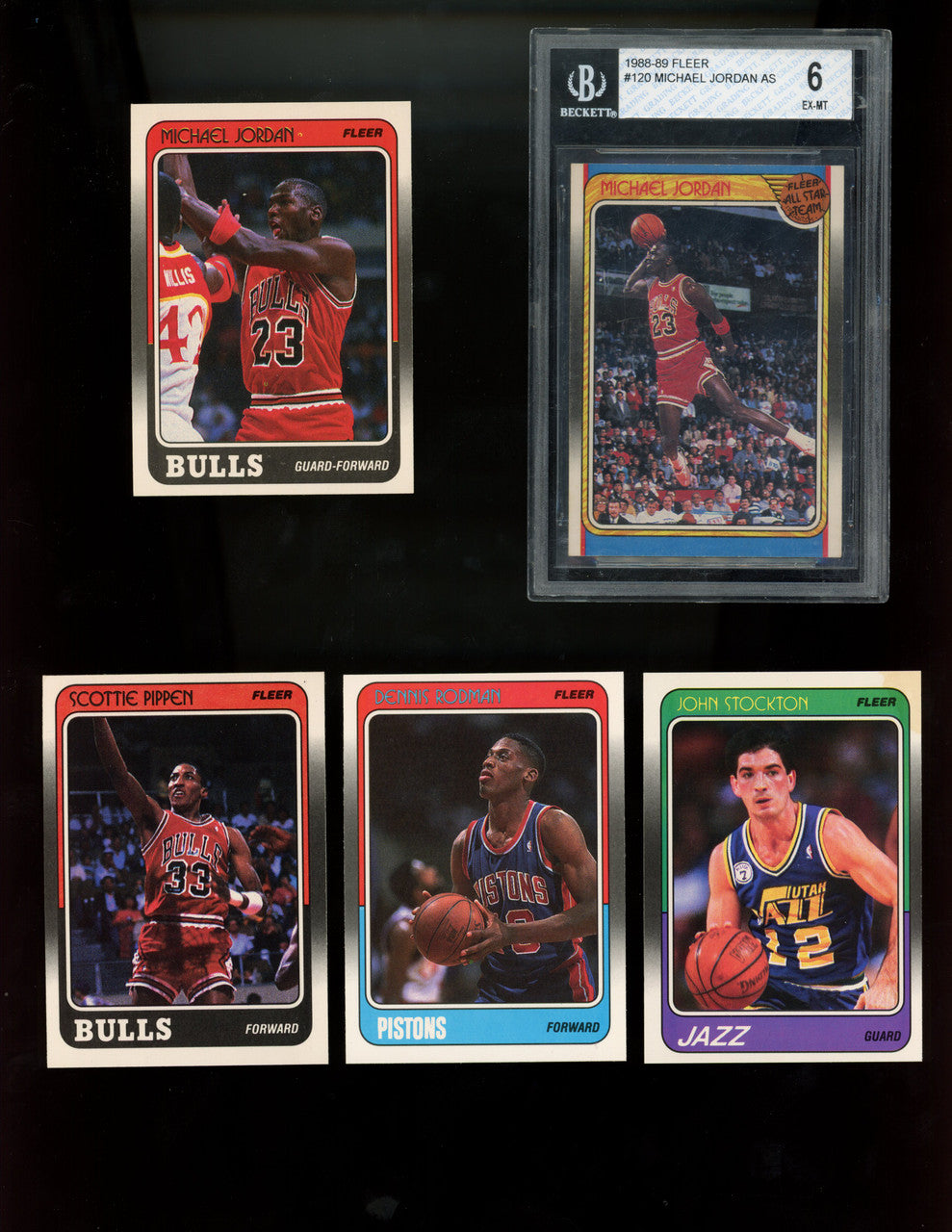 1988/89 Fleer Basketball Complete Set w/Stickers 142/143 (Missing MJ Sticker)