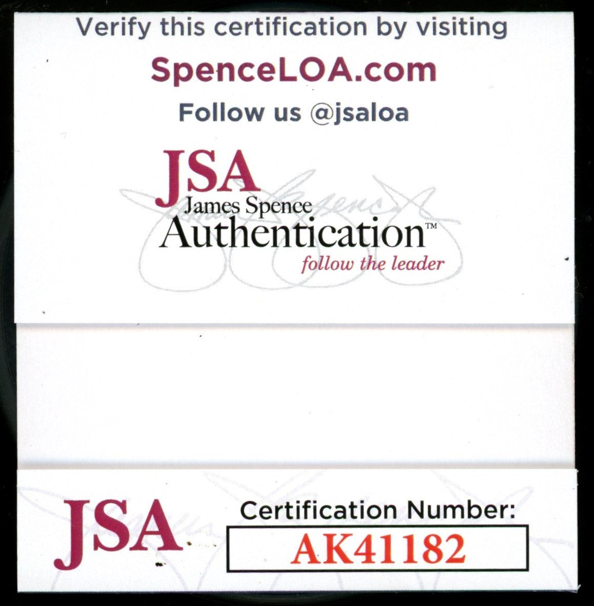 Carl Liscombe Signed Autographed Puck JSA AK41182