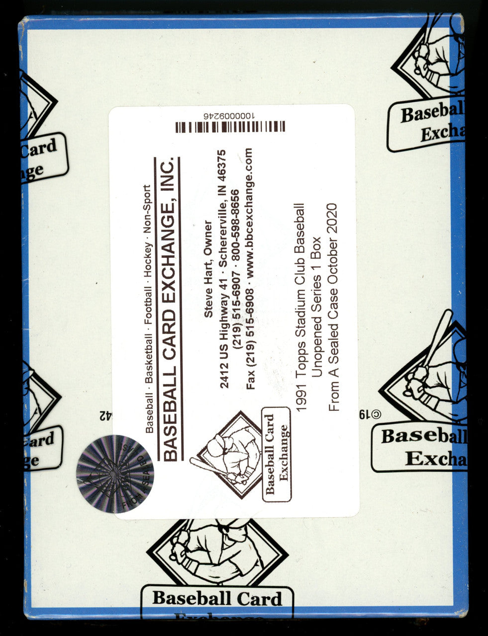1991 Topps Stadium Club Series 1 Baseball Wax Box FASC BBCE Wrapped and Sealed