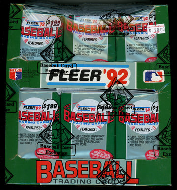1992 Fleer Baseball Jumbo Box FASC BBCE Wrapped and Sealed