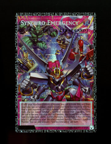 2026 Yugioh Synchro Emergency Serialized Grandmaster Rare #EN009 65/100