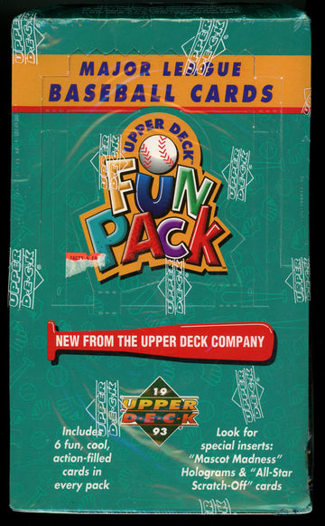 1993 Upper Deck Baseball Fun Pack Box Factory Sealed