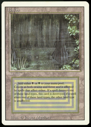 Magic the Gathering MTG Bayou Dual Land Revised Edition LP