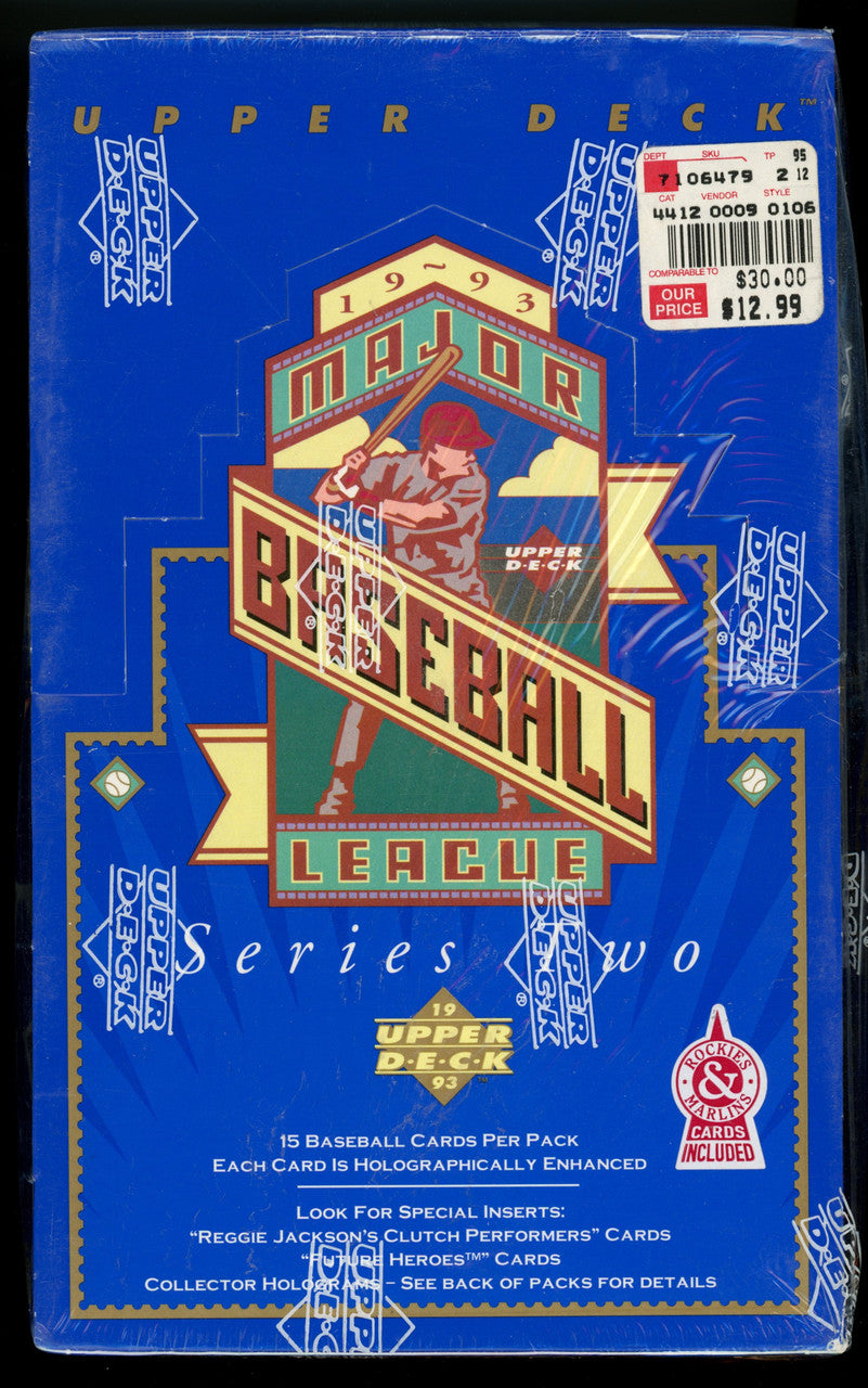1993 Upper Deck Series 2 Baseball Box Factory Sealed