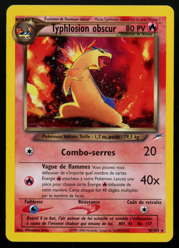 Pokemon Dark Typhlosion Obscur Neo Destiny French Holo #10/105 LP