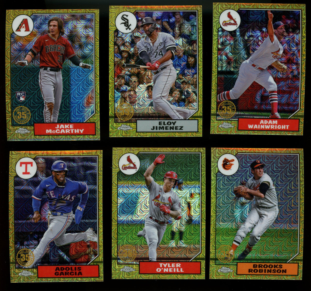 2022 Topps Chrome Silver Pack Gold Mojo Refractor Lot of 8