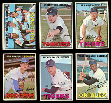 1967 Topps Baseball Lot of 215 Different w/ Stars VG/EX Overall