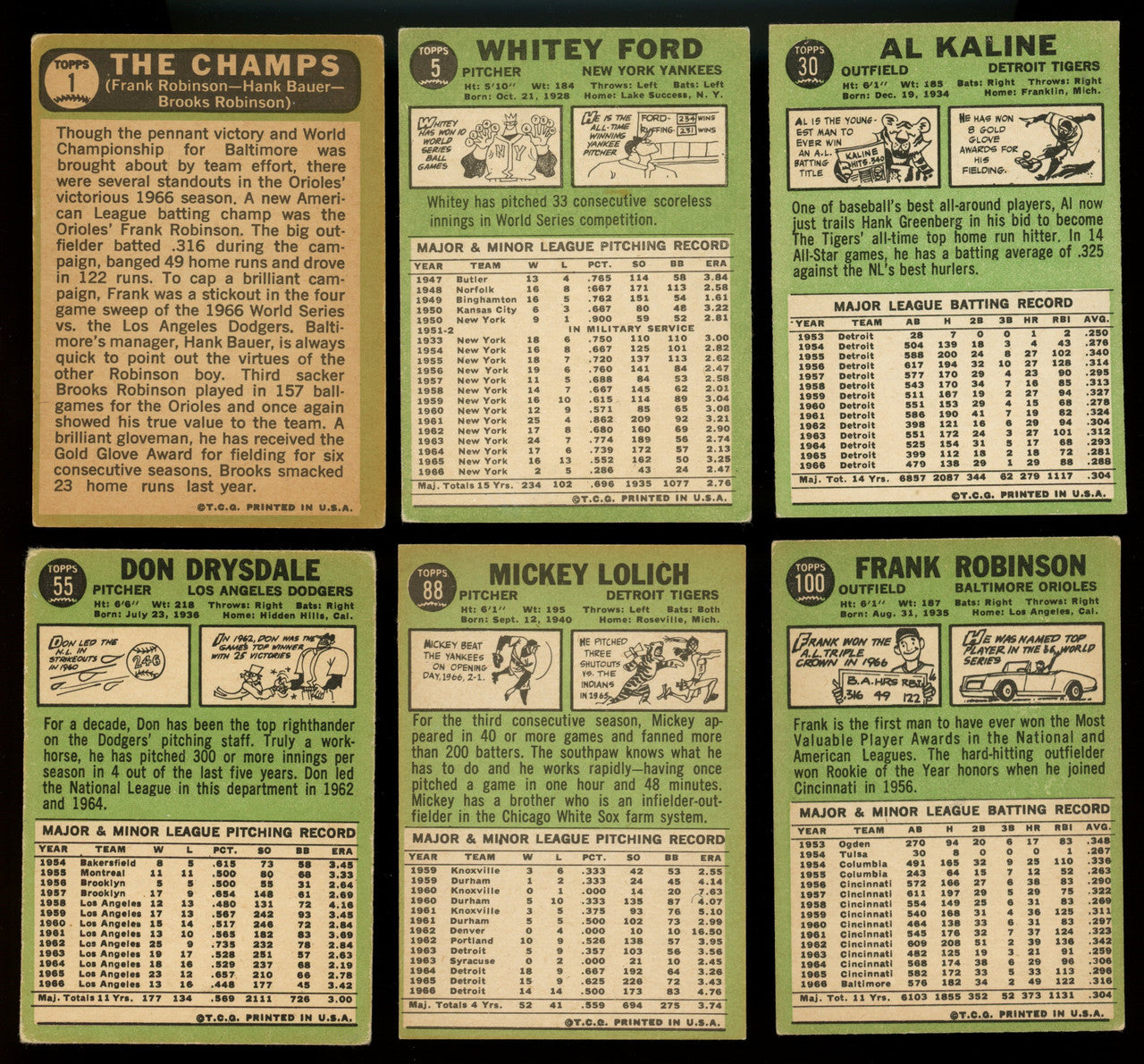 1967 Topps Baseball Lot of 215 Different w/ Stars VG/EX Overall