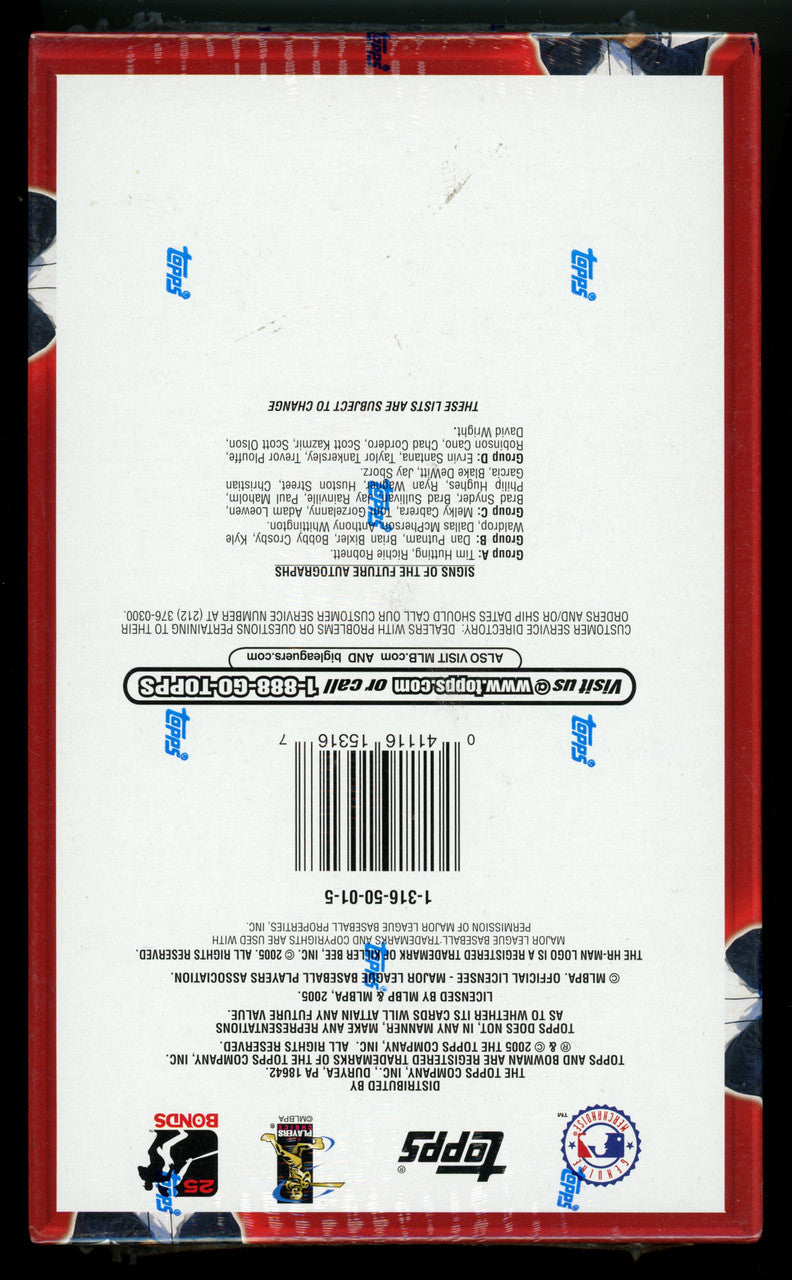 2005 Bowman Baseball Hobby Box Factory Sealed