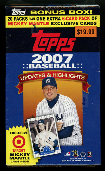 2007 Topps Baseball Updates & Highlights Target Bonus Box Factory Sealed