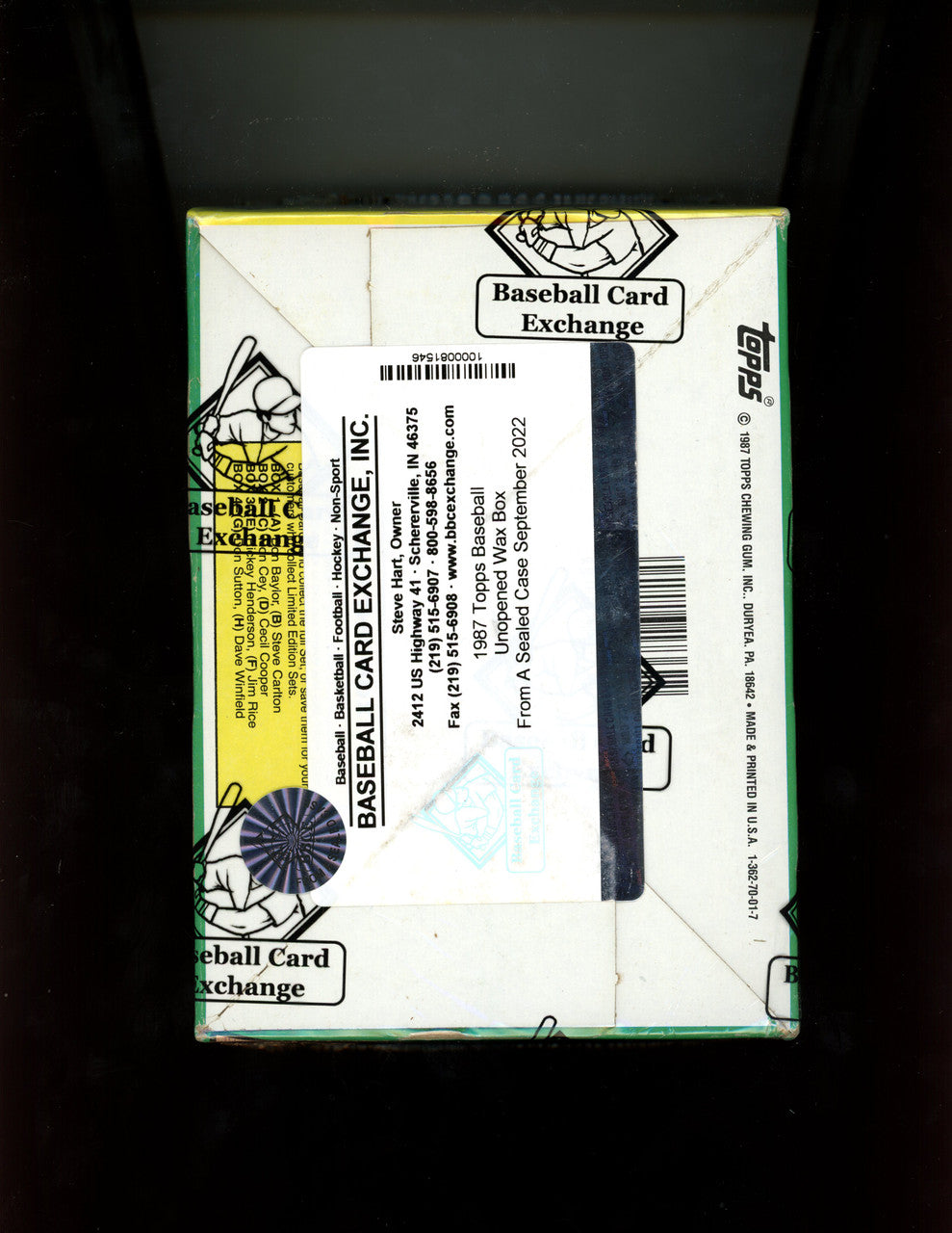 1987 Topps Baseball Wax Box FASC BBCE Wrapped Sealed