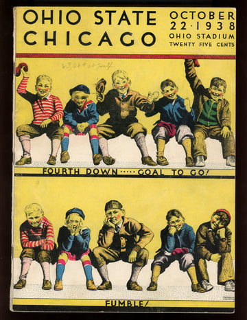 1938 Ohio State vs Chicago Football Program / Frederick Machetanz Cover