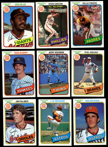 1980 Topps Burger King Baseball Complete Set (33) W/ Checklist NM