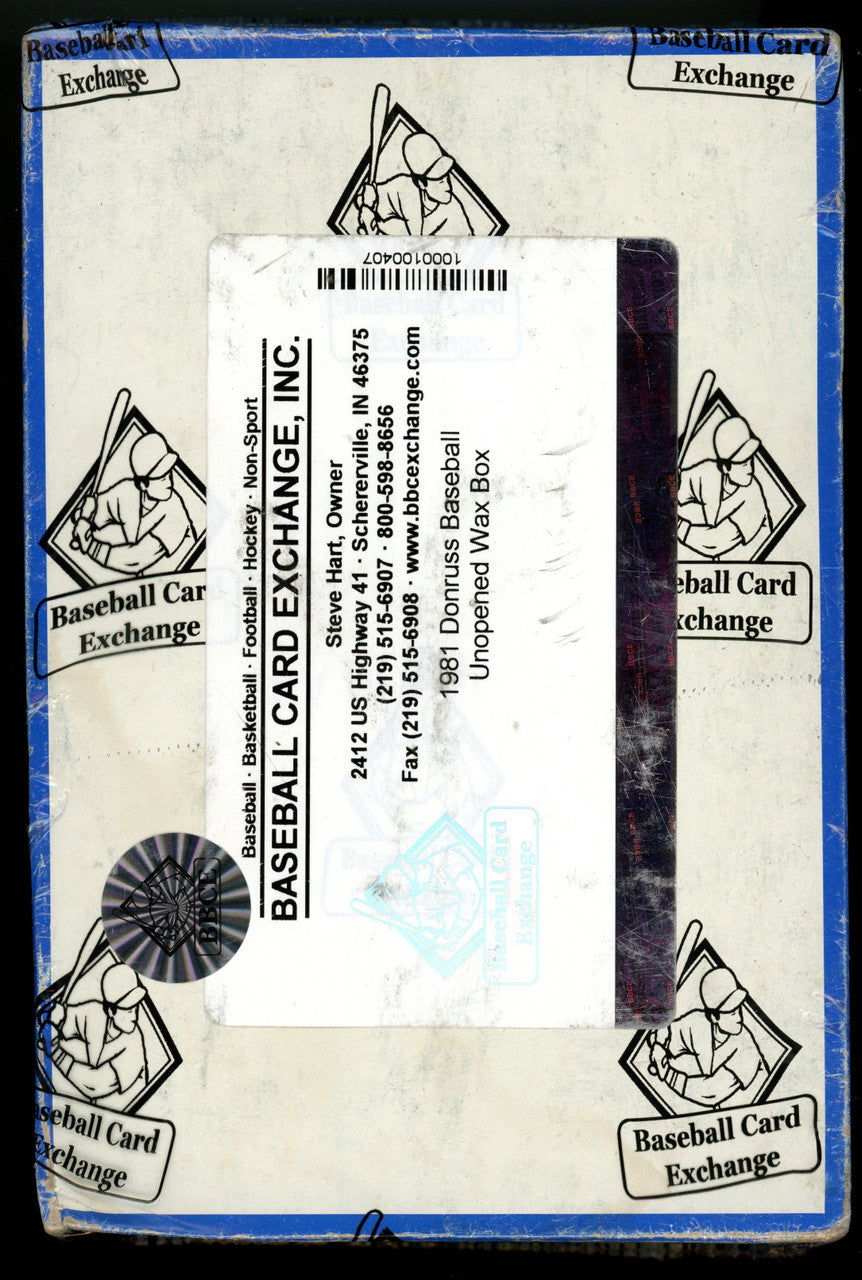 1981 Donruss Baseball Wax Box BBCE Wrapped and Sealed