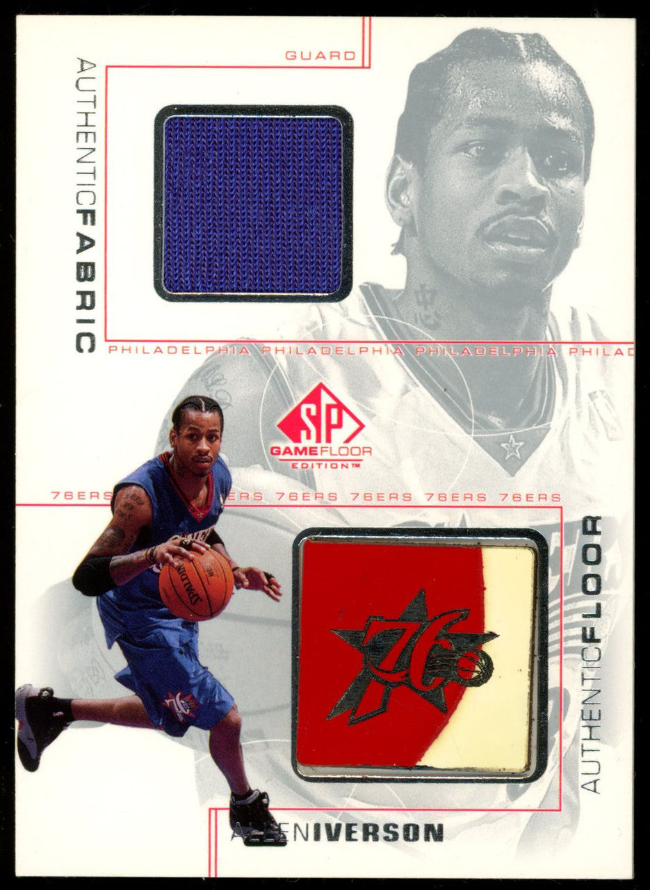 2001-02 Upper Deck SP Allen Iverson Jersey Patch & Floor Relic #AI-C