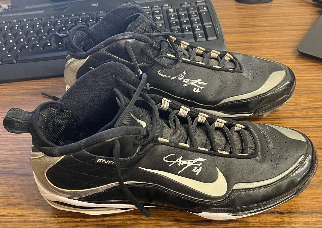 Austin Jackson Signed Autographed Game Used Cleats JSA