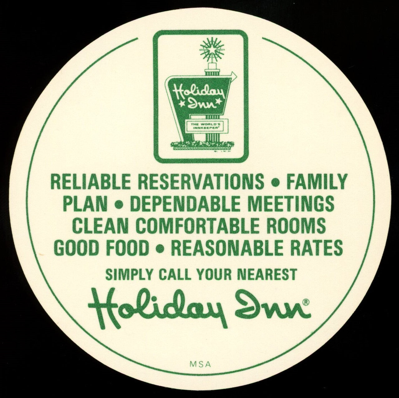 1977 Holiday Inn Reggie Jackson MSA Disc