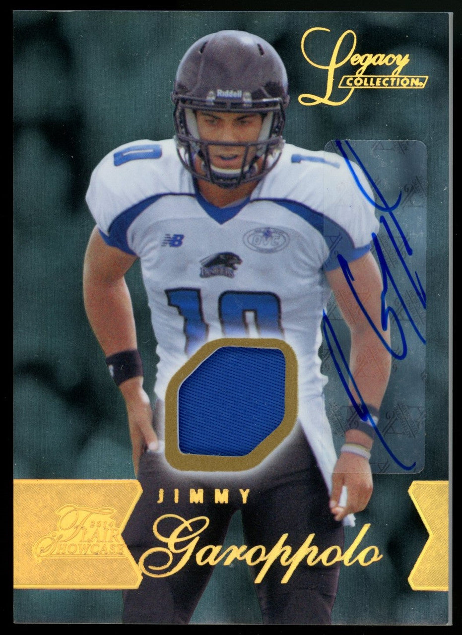 2014 Flair Showcase Jimmy Garoppolo RC Patch Auto Row 1 /125 #104