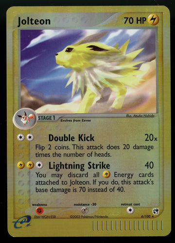 Pokemon Jolteon Sandstorm Reverse Holo #6/100
