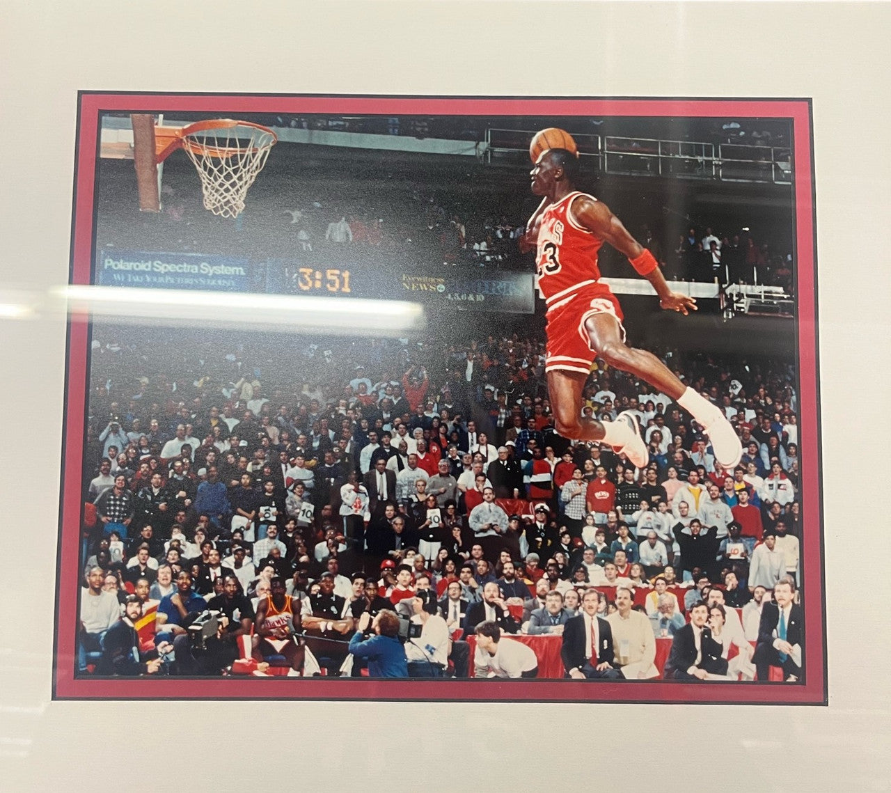 Michael Jordan Signed Autographed Floor Piece w/ Photo UDA Framed /1000