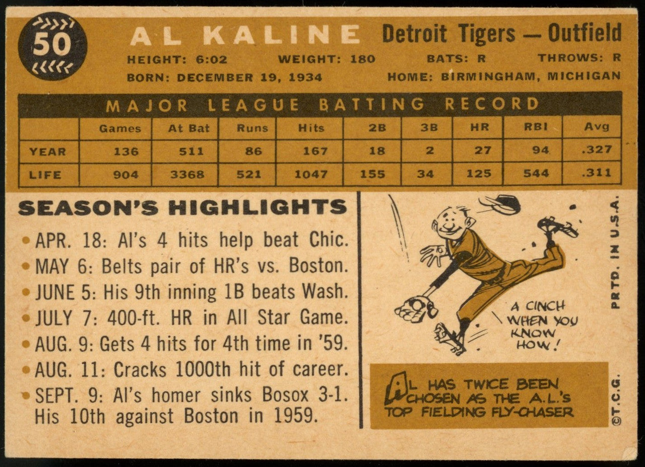 1960 Topps Al Kaline #50 EX