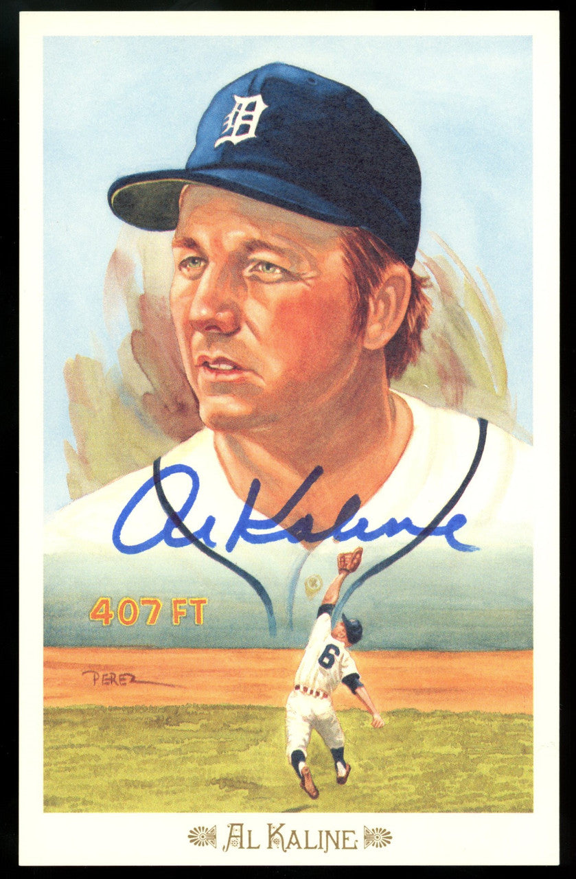 1989 Perez-Steele Celebration Postcard Al Kaline Auto JSA