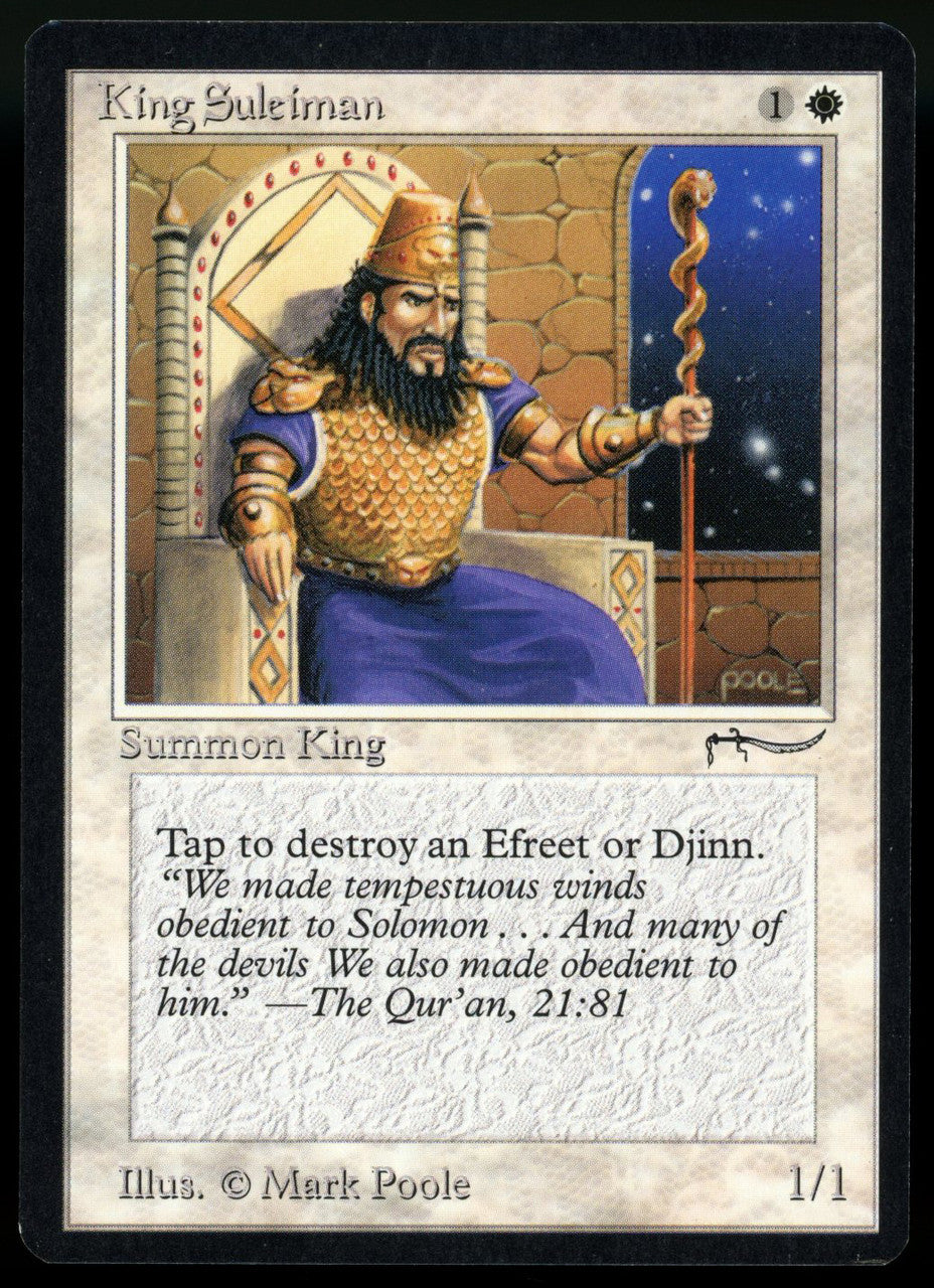 Magic the Gathering Arabian Nights King Suleiman Near Mint