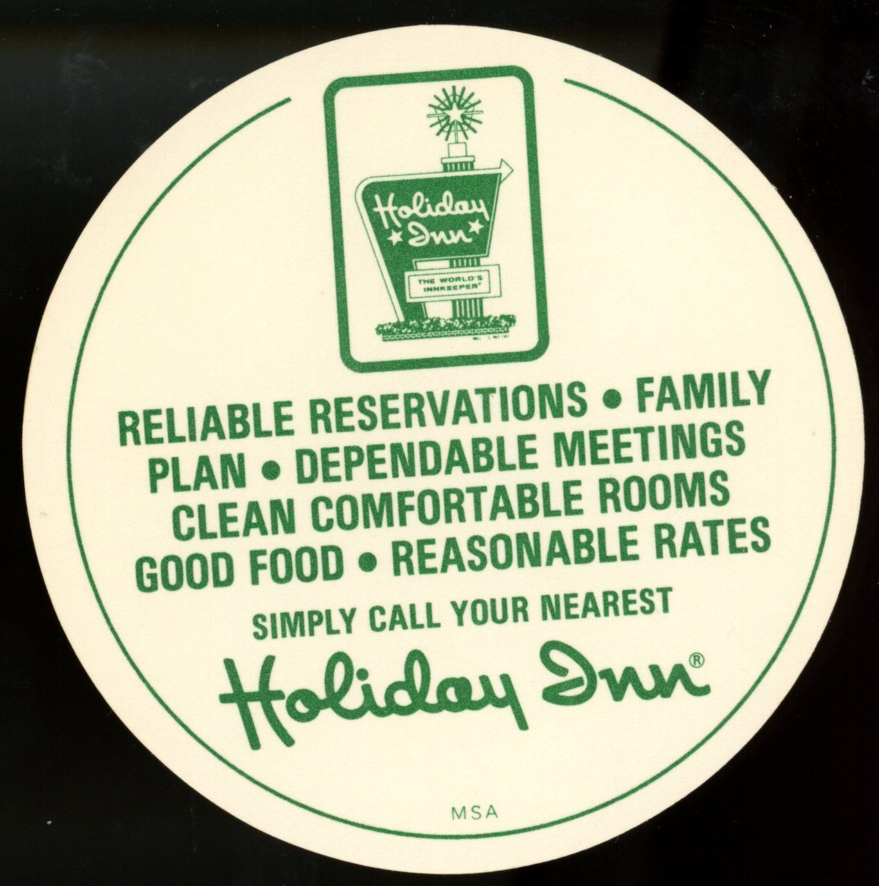 1977 Holiday Inn Dave Kingman MSA Disc