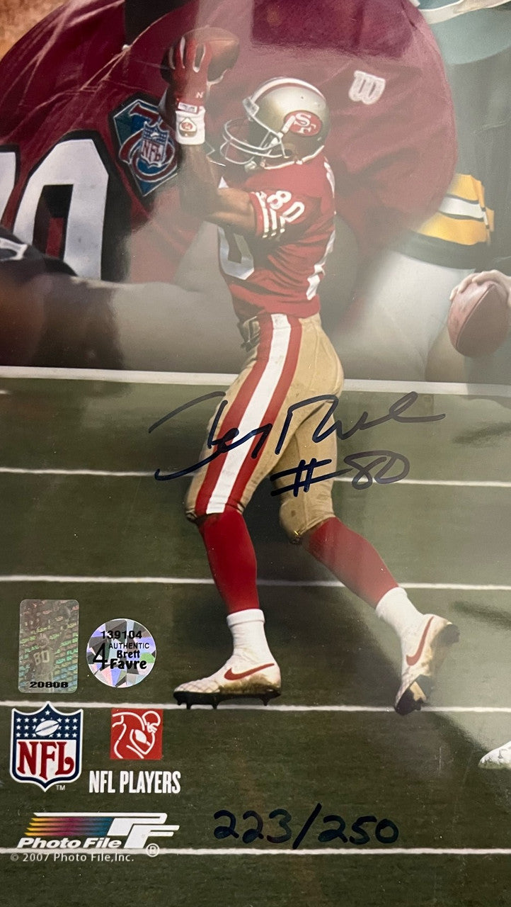 Rice/Favre/Smith Signed Autographed Kings of the NFL 16x20 Photo /250 4 COAs