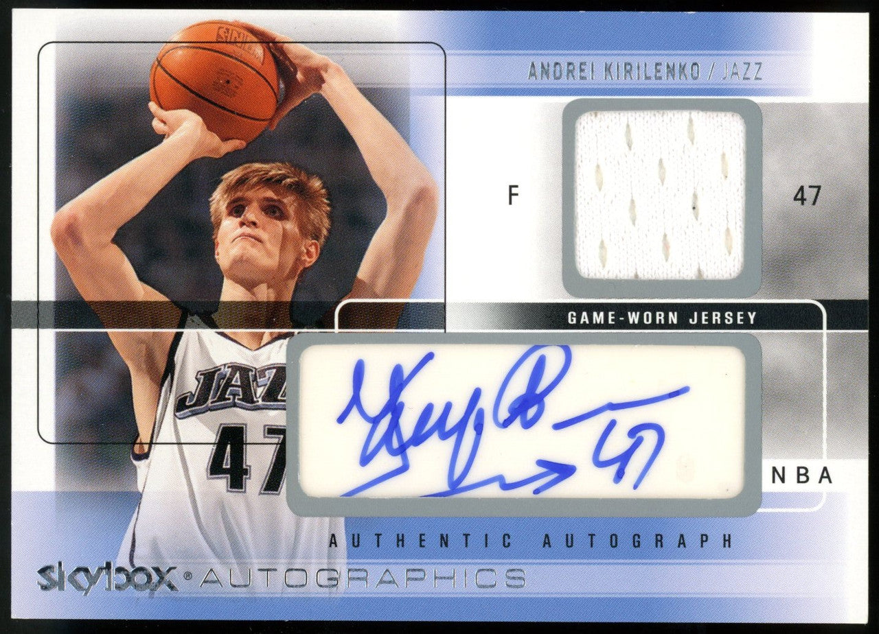 2004-05 Skybox Autographics Andrei Kirilenko Patch Auto #AG-AK