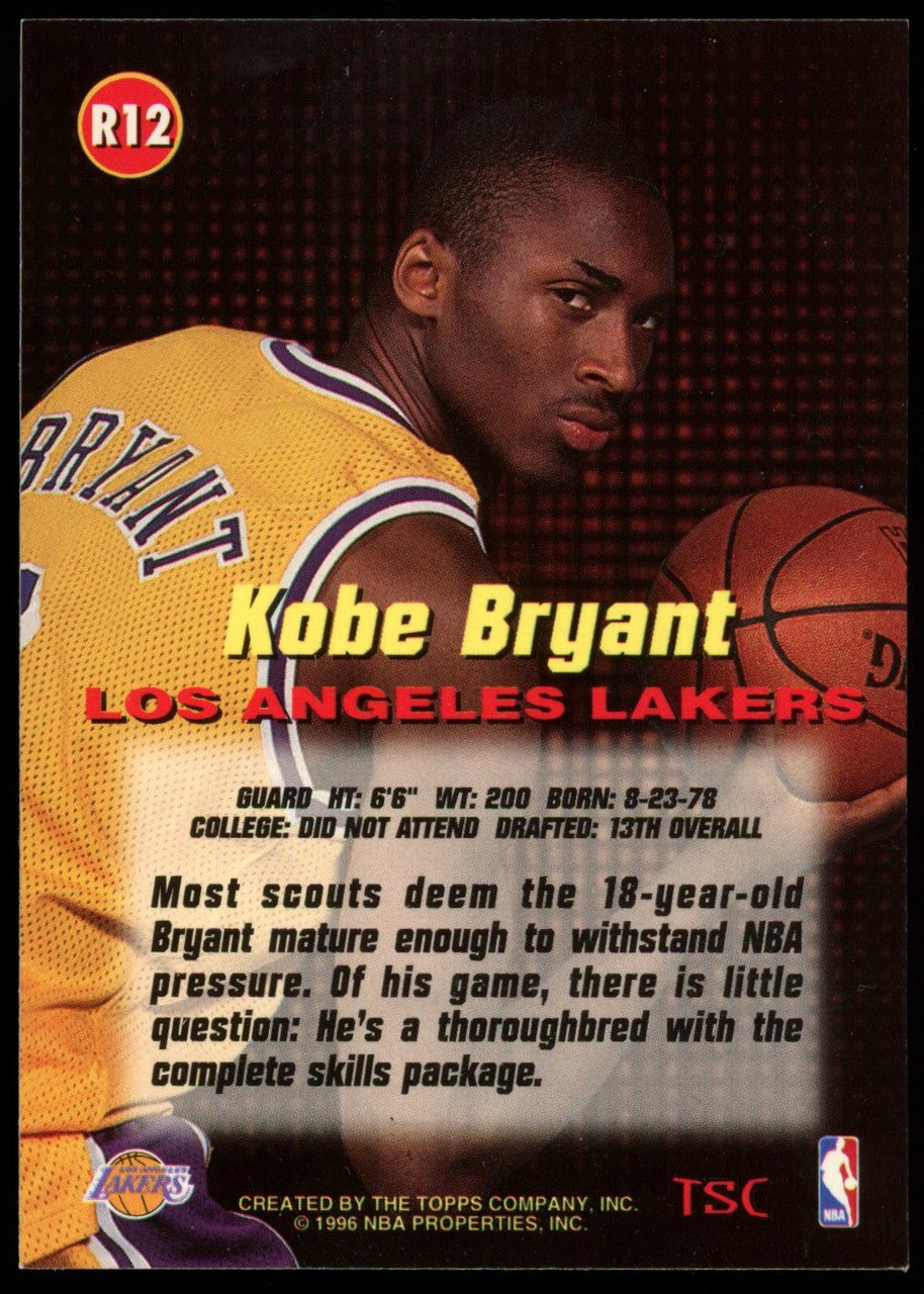 1996-97 Topps Stadium Club Kobe Bryant RC #R12