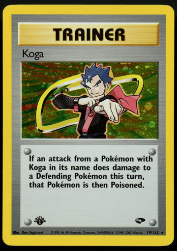 Pokemon Koga Gym Challenge 1st Edition Holo #19/132