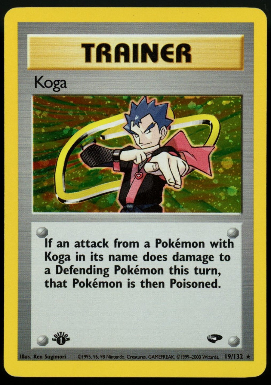 Pokemon Koga Gym Challenge 1st Edition Holo #19/132
