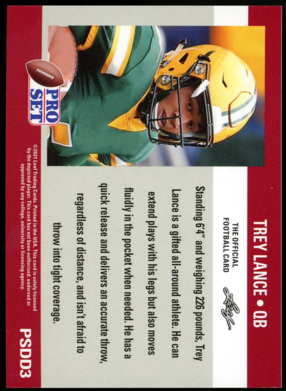 2021 Leaf Pro Set Trey Lance RC Variation #PSDD3
