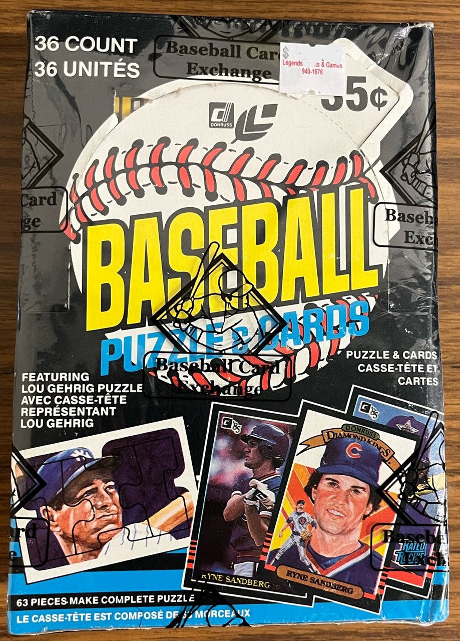1985 Leaf Baseball Wax Box BBCE Wrapped And Sealed