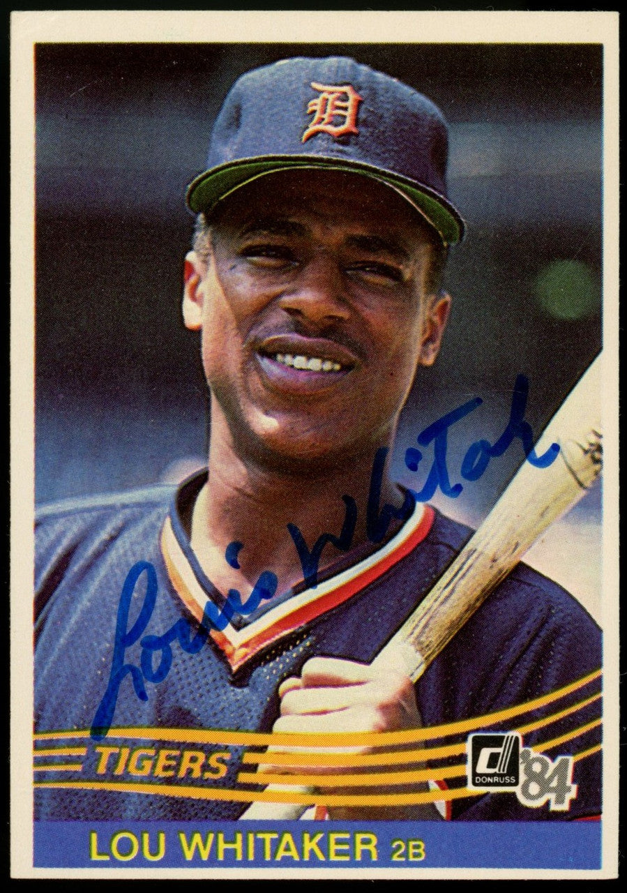 1984 Donruss Lou Whitaker #227 Signed Autographed JSA