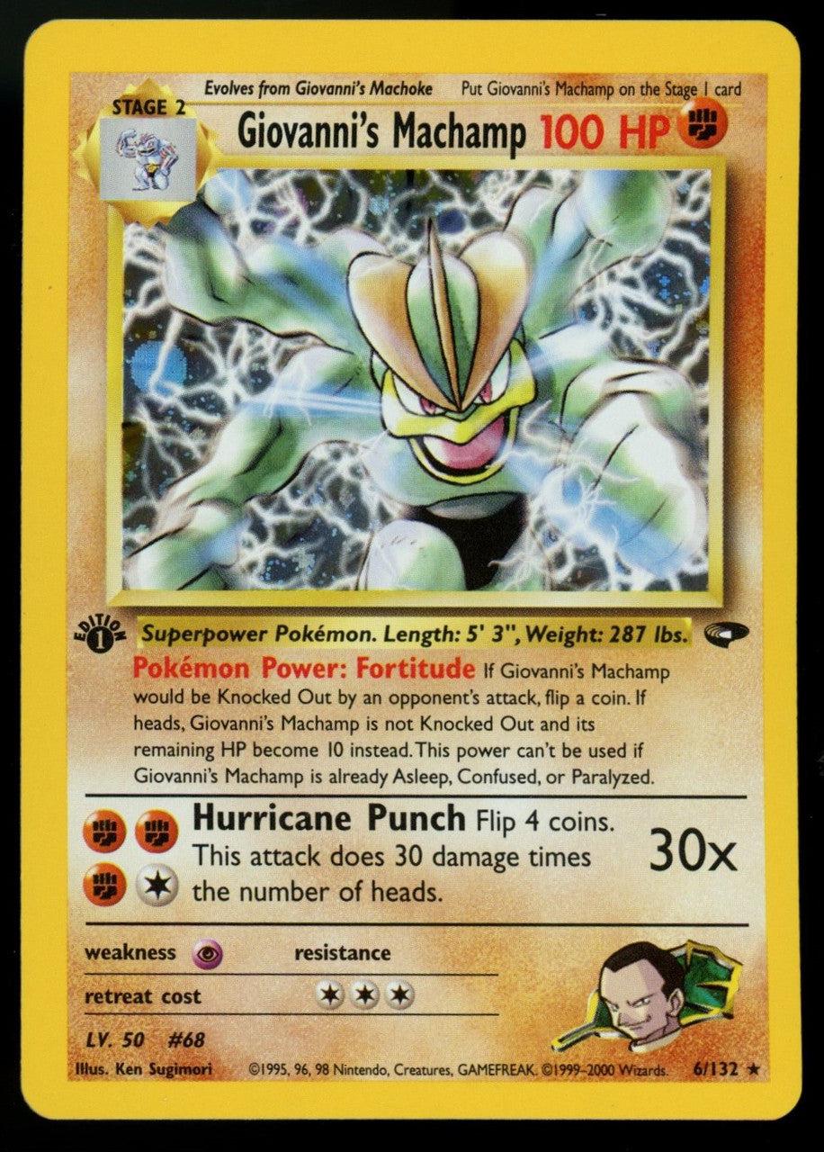 Pokemon Giovanni's Machamp Gym Challenge 1st Edition Holo #6/132 (C)