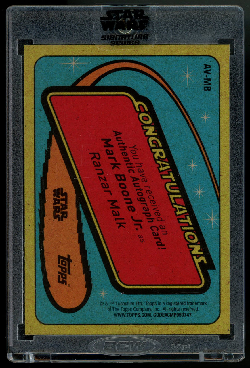 2021 Topps Mark Boone Jr. Star Wars Signature Series Auto /25 #AV-MB