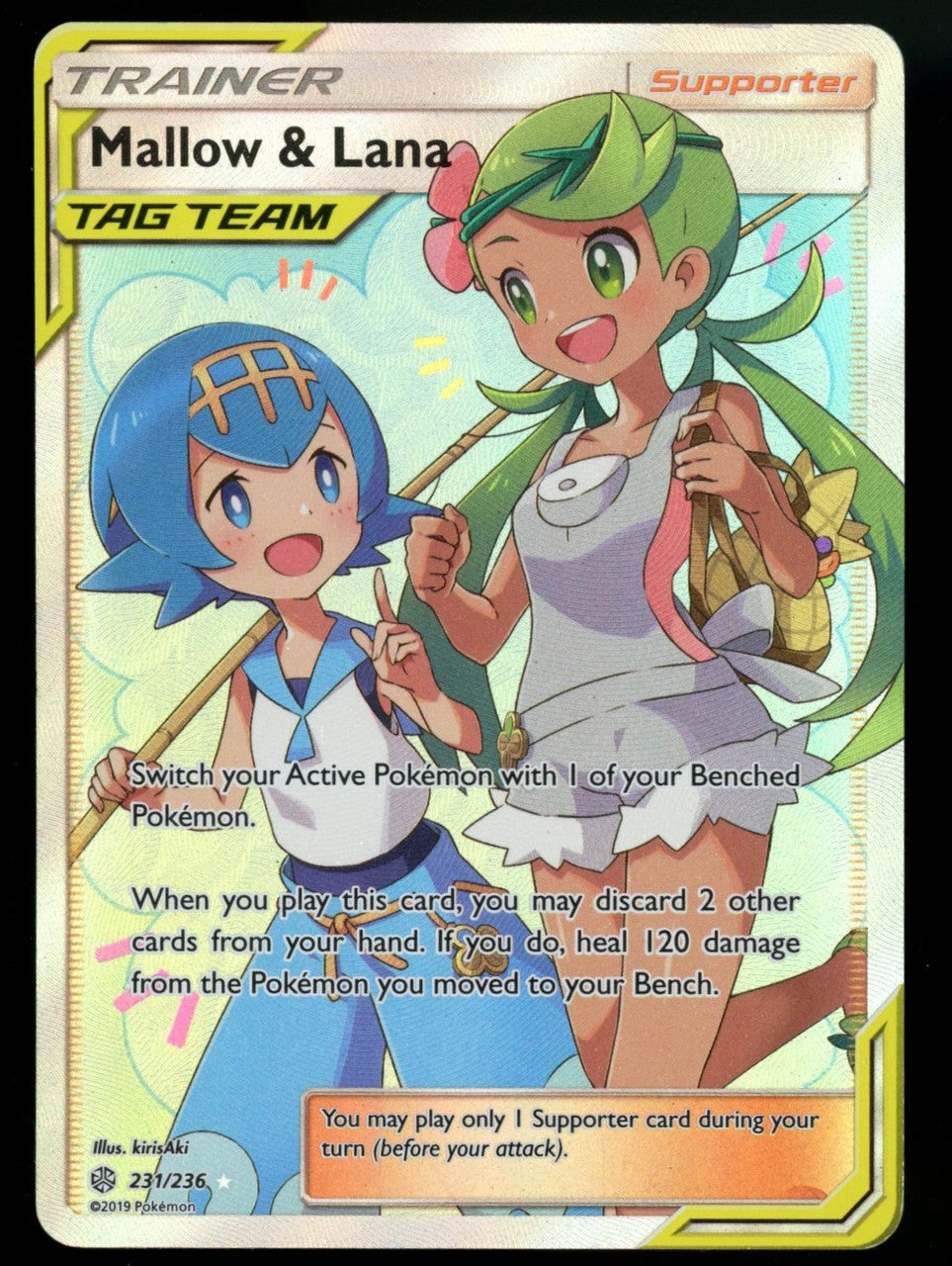Pokemon Mallow & Lana Tag Team Full Art #231/236 (C)