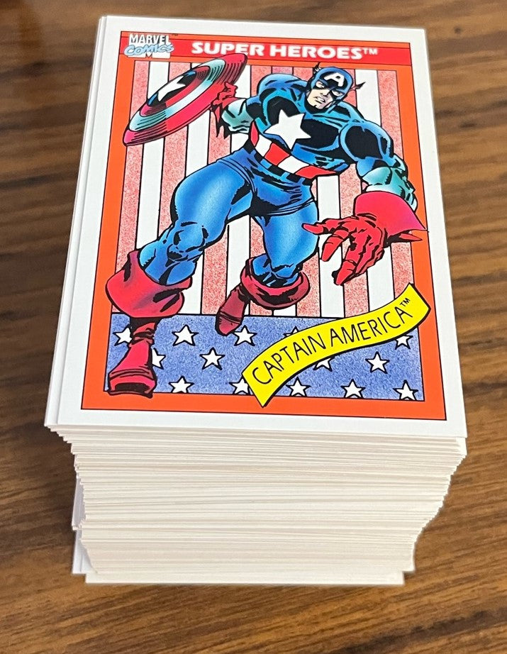 1990 Impel Marvel Series 1 Trading Cards Complete Set with Hologram Set