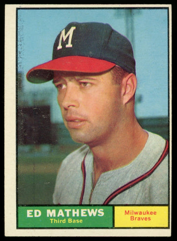 1961 Topps Ed Mathews EX-MT O/C #120